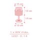 Dalber 61171S - Детский светильник WHALE DREAMS 1xE14/8W/230V розовый
