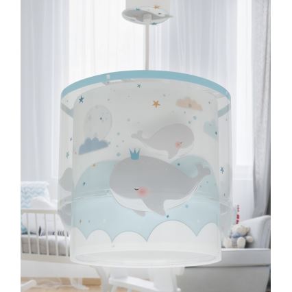 Dalber 61172T - Дитяча люстра WHALE DREAMS 1xE27/15W/230V синій