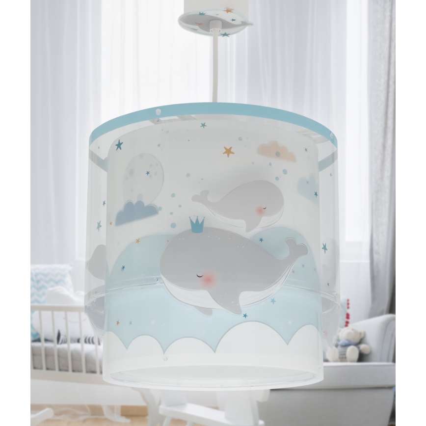 Dalber 61172T - Дитяча люстра WHALE DREAMS 1xE27/15W/230V синій