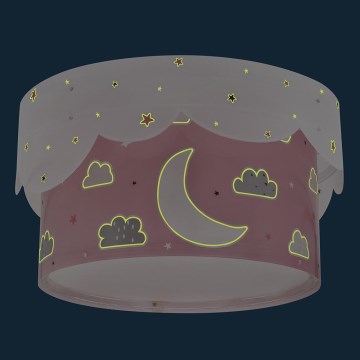 Dalber 61236S - Детский потолочный светильник MOON 2xE27/60W/230V розовый