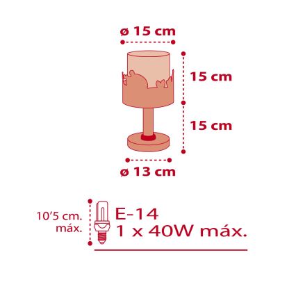 Dalber 61251 - Детская лампа MERRY CHRISTMAS 1xE14/40W/230V