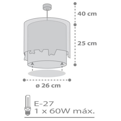 Dalber 61272 - Детская люстра LOVING DEER 1xE27/60W/230V