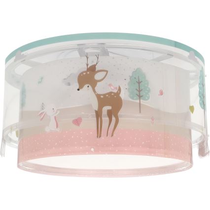 Dalber 61276 - Детский потолочный светильник LOVING DEER 2xE27/15W/230V