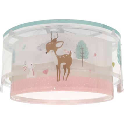 Dalber 61276 - Детский потолочный светильник LOVING DEER 2xE27/15W/230V