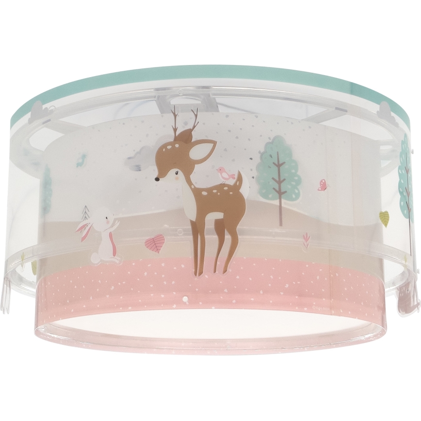 Dalber 61276 - Дитячий стельовий світильник LOVING DEER 2xE27/15W/230V