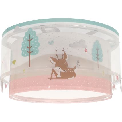 Dalber 61276 - Дитячий стельовий світильник LOVING DEER 2xE27/15W/230V