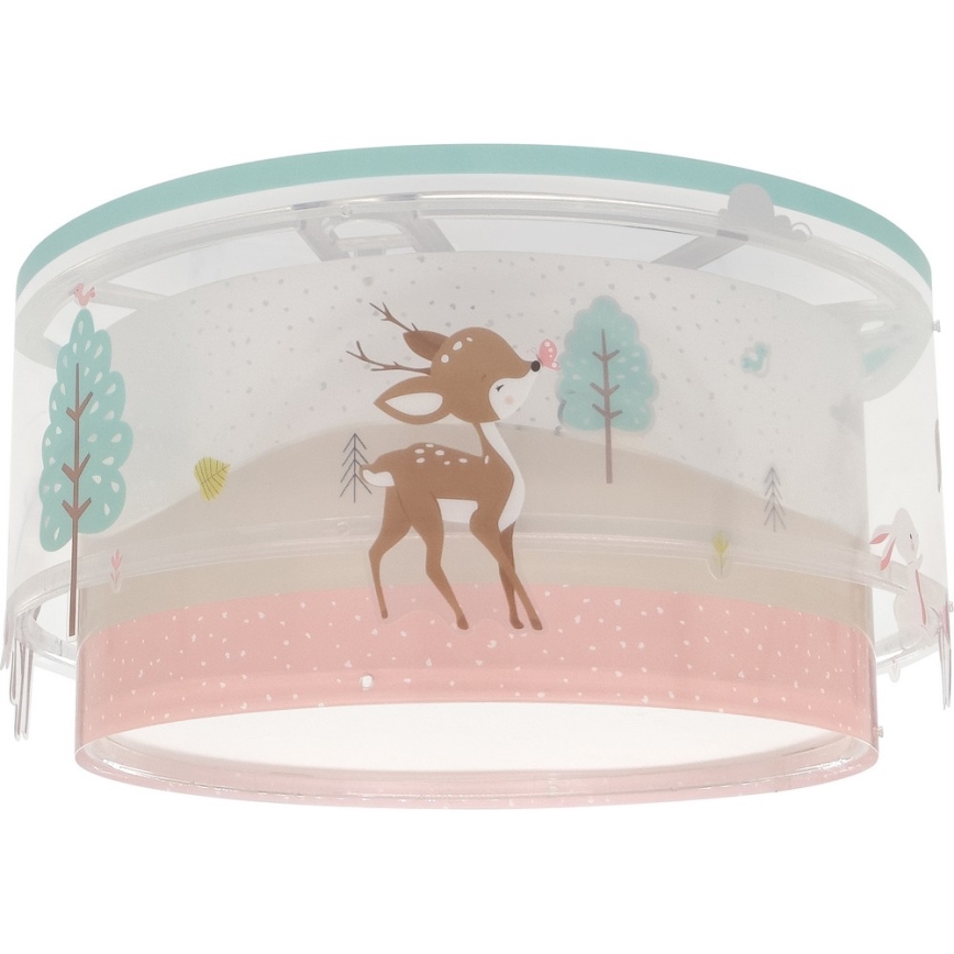 Dalber 61276 - Дитячий стельовий світильник LOVING DEER 2xE27/15W/230V