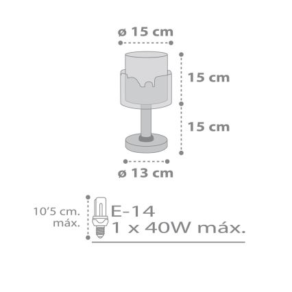 Dalber 61681 - Детская лампа BABY TRAVEL 1xE14/40W/230V