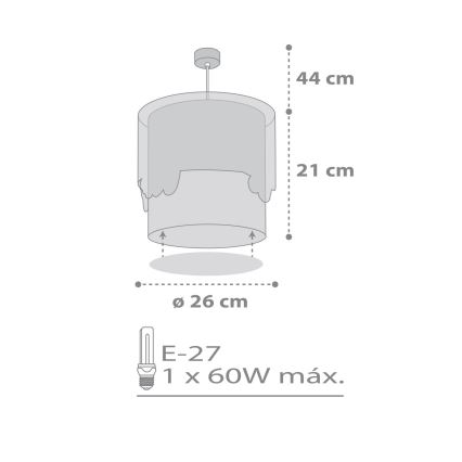 Dalber 61682 - Детская люстра BABY TRAVEL 1xE27/60W/230V