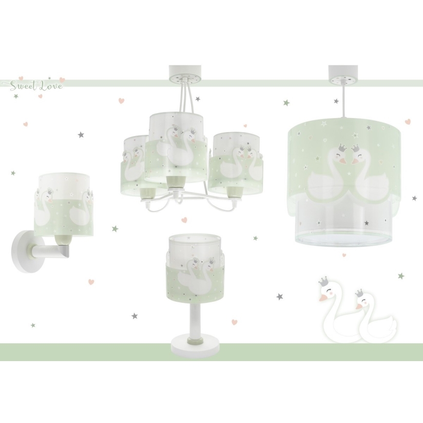 Dalber 61711H - Детская лампа SWEET LOVE 1xE14/40W/230V зеленый
