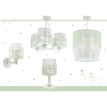 Dalber 61719H - Детский настенный светильник SWEET LOVE 1xE27/60W/230V зеленый