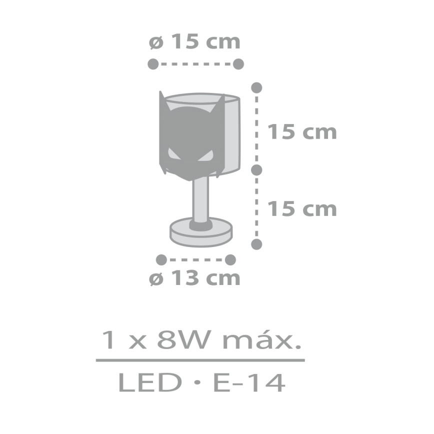 Dalber 61801 - Дитячий нічник DARK HERO 1xE14/8W/230V