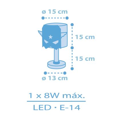 Dalber 61811 - Дитячий нічник СИНІЙ HERO 1xE14/8W/230V
