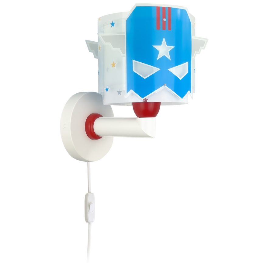 Dalber 61819 - Дитячий настінний світильник BLUE HERO 1xE27/15W/230V