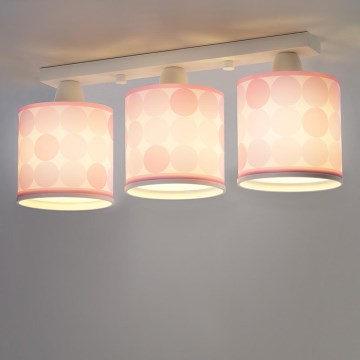 Dalber 62003S - Дитячий стельовий світильник COLORS 3xE27/60W/230V