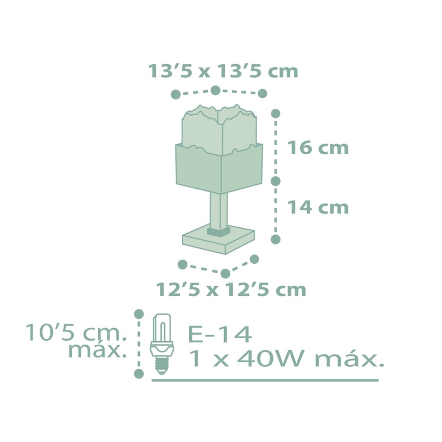 Dalber 63161H - Дитяча лампа PANDA 1xE14/40W/230V зелений