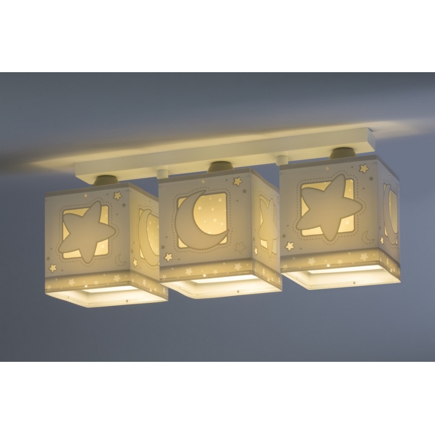 Dalber 63233NE - Детский потолочный светильник MOONLIGHT 3xE27/60W/230V