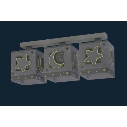 Dalber 63233NE - Детский потолочный светильник MOONLIGHT 3xE27/60W/230V