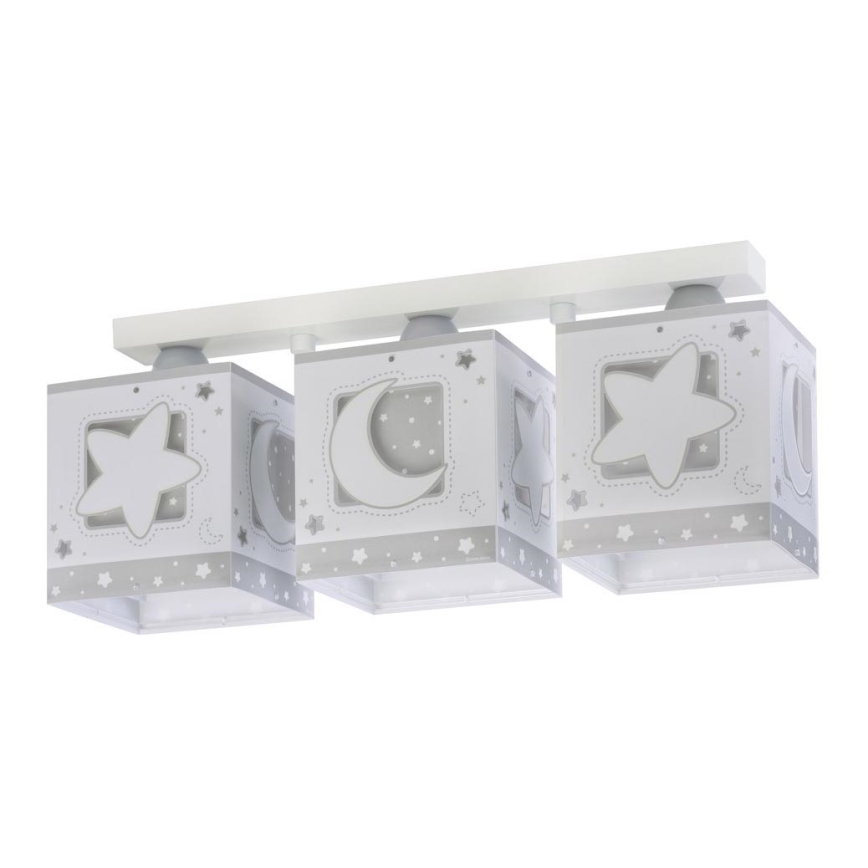 Dalber 63233NE - Дитячий стельовий світильник MOONLIGHT 3xE27/60W/230V