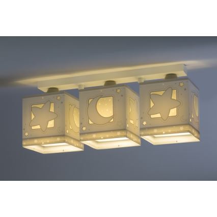 Dalber 63233NE - Дитячий стельовий світильник MOONLIGHT 3xE27/60W/230V