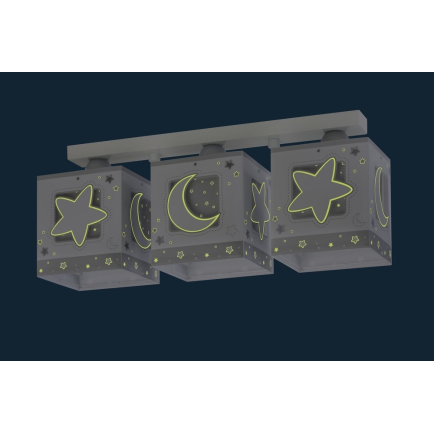Dalber 63233NE - Дитячий стельовий світильник MOONLIGHT 3xE27/60W/230V