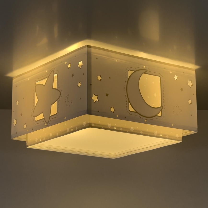 Dalber 63236E - Детский потолочный светильник MOONLIGHT 2xE27/60W/230V серая