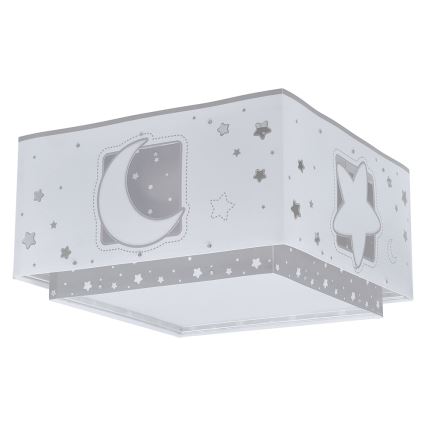 Dalber 63236E - Детский потолочный светильник MOONLIGHT 2xE27/60W/230V серая