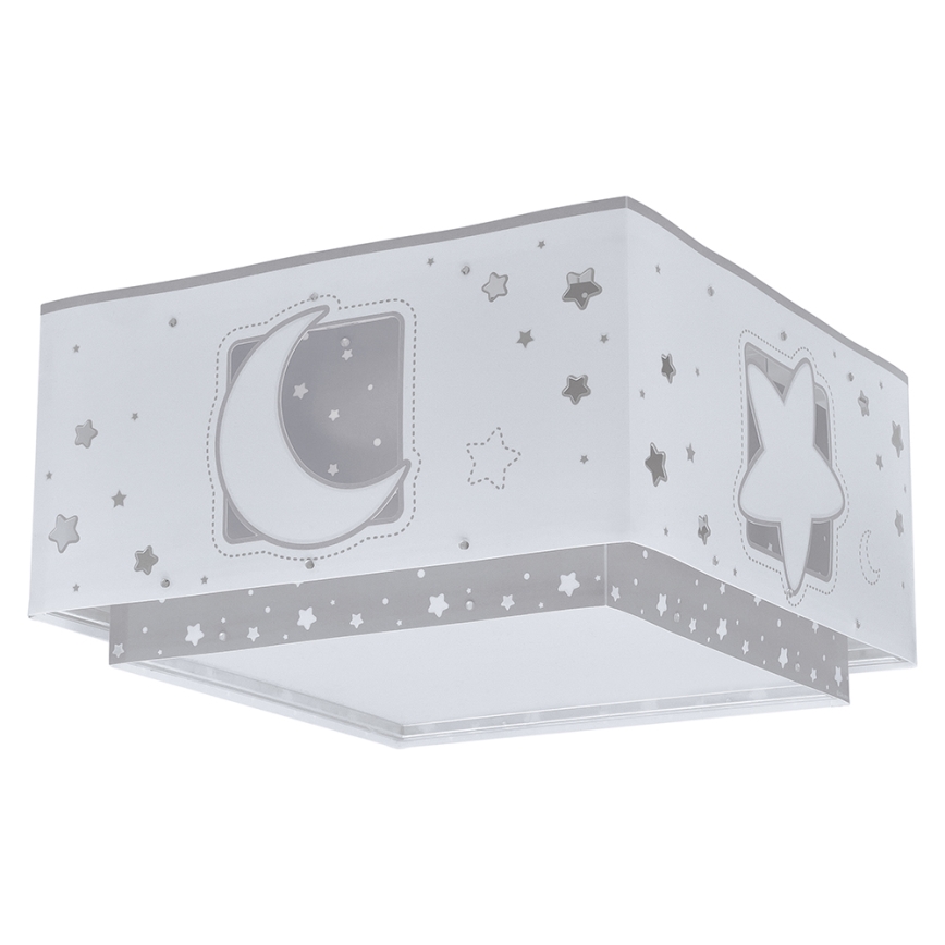 Dalber 63236E - Детский потолочный светильник MOONLIGHT 2xE27/60W/230V серая