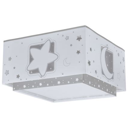 Dalber 63236E - Детский потолочный светильник MOONLIGHT 2xE27/60W/230V серая