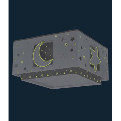 Dalber 63236E - Дитячий стельовий світильник MOONLIGHT 2xE27/60W/230V сірий