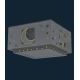 Dalber 63236E - Дитячий стельовий світильник MOONLIGHT 2xE27/60W/230V сірий