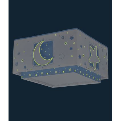 Dalber 63236T - Детский потолочный светильник MOONLIGHT 2xE27/60W/230V синяя