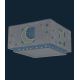 Dalber 63236T - Детский потолочный светильник MOONLIGHT 2xE27/60W/230V синяя