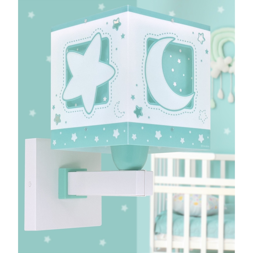 Dalber 63239H - Детский настенный светильник MOONLIGHT 1xE27/15W/230V зеленый