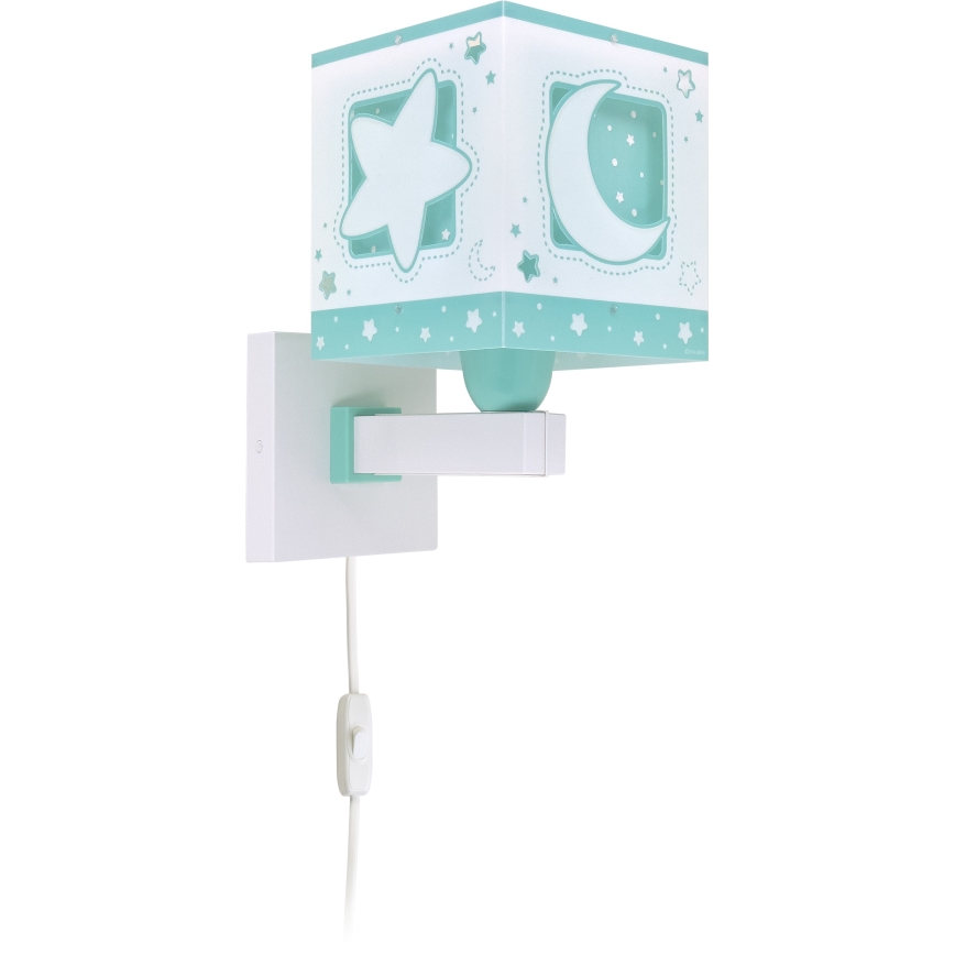 Dalber 63239H - Детский настенный светильник MOONLIGHT 1xE27/15W/230V зеленый