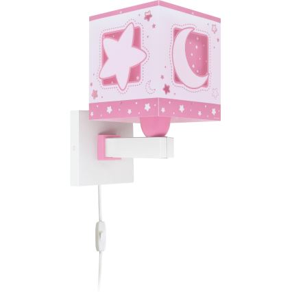 Dalber 63239S - Детский настенный светильник MOONLIGHT 1xE27/15W/230V розовый