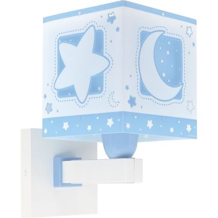 Dalber 63239T - Дитячий настінний світильник MOONLIGHT 1xE27/15W/230V синій