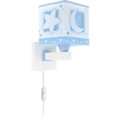 Dalber 63239T - Дитячий настінний світильник MOONLIGHT 1xE27/15W/230V синій
