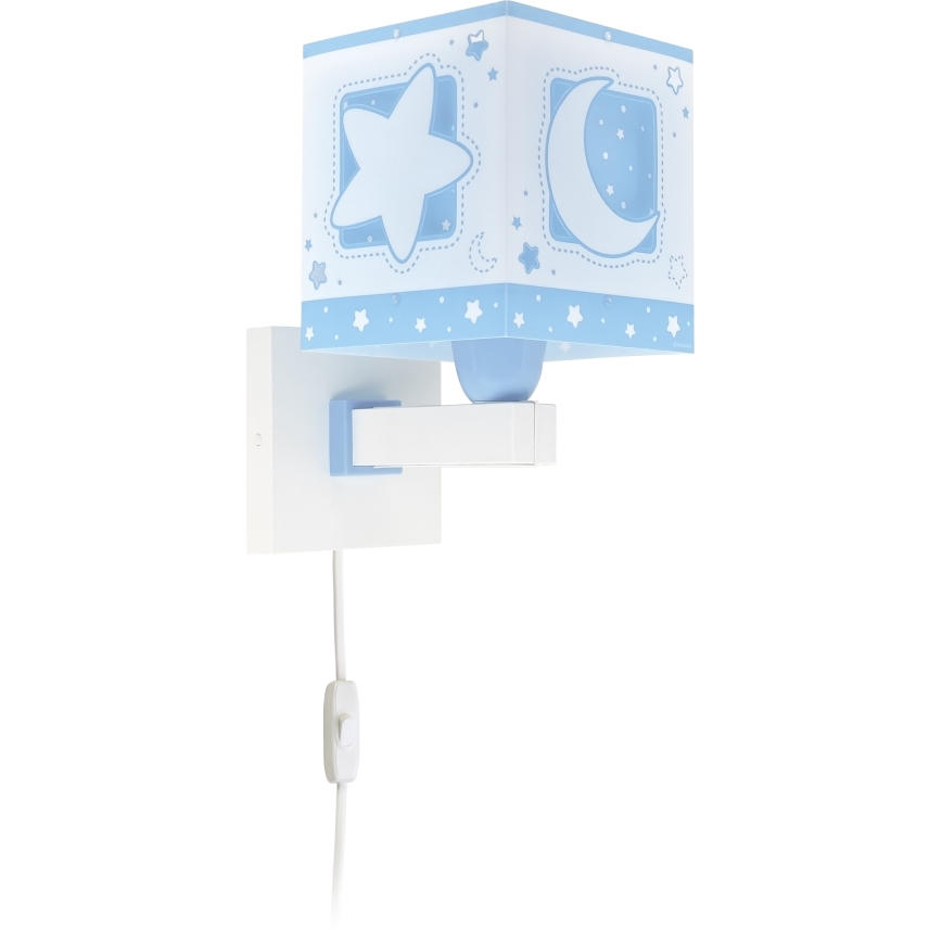 Dalber 63239T - Дитячий настінний світильник MOONLIGHT 1xE27/15W/230V синій
