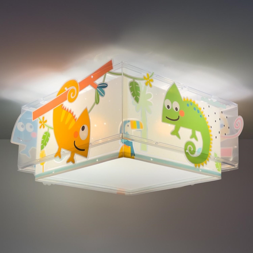 Dalber 63316 - Детский потолочный светильник HAPPY JUNGLE 2xE27/15W/230V