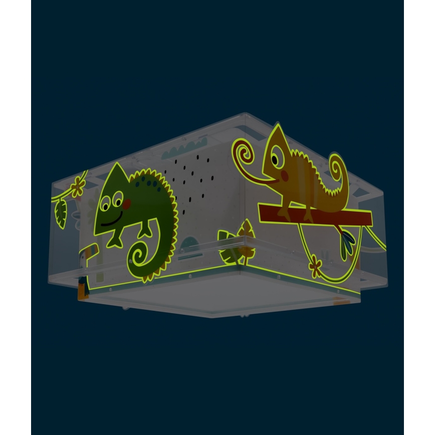 Dalber 63316 - Дитячий стельовий світильник HAPPY JUNGLE 2xE27/15W/230V