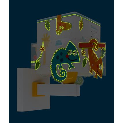 Dalber 63319 - Дитячий настінний світильник HAPPY JUNGLE 1xE27/15W/230V