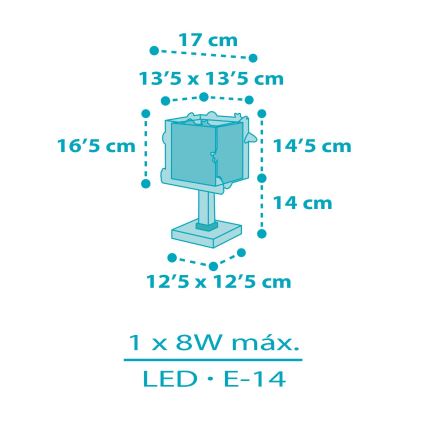 Dalber 63351 - Дитячий нічник ROCKET 1xE14/8W/230V