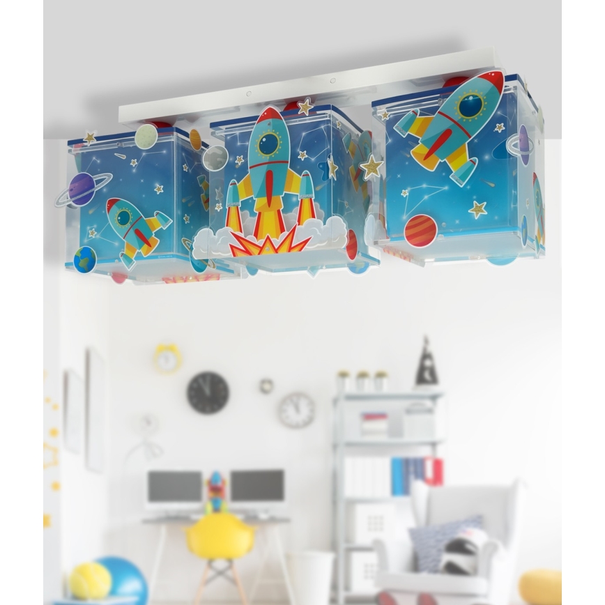 Dalber 63353 - Детский потолочный светильник ROCKET 3xE27/15W/230V