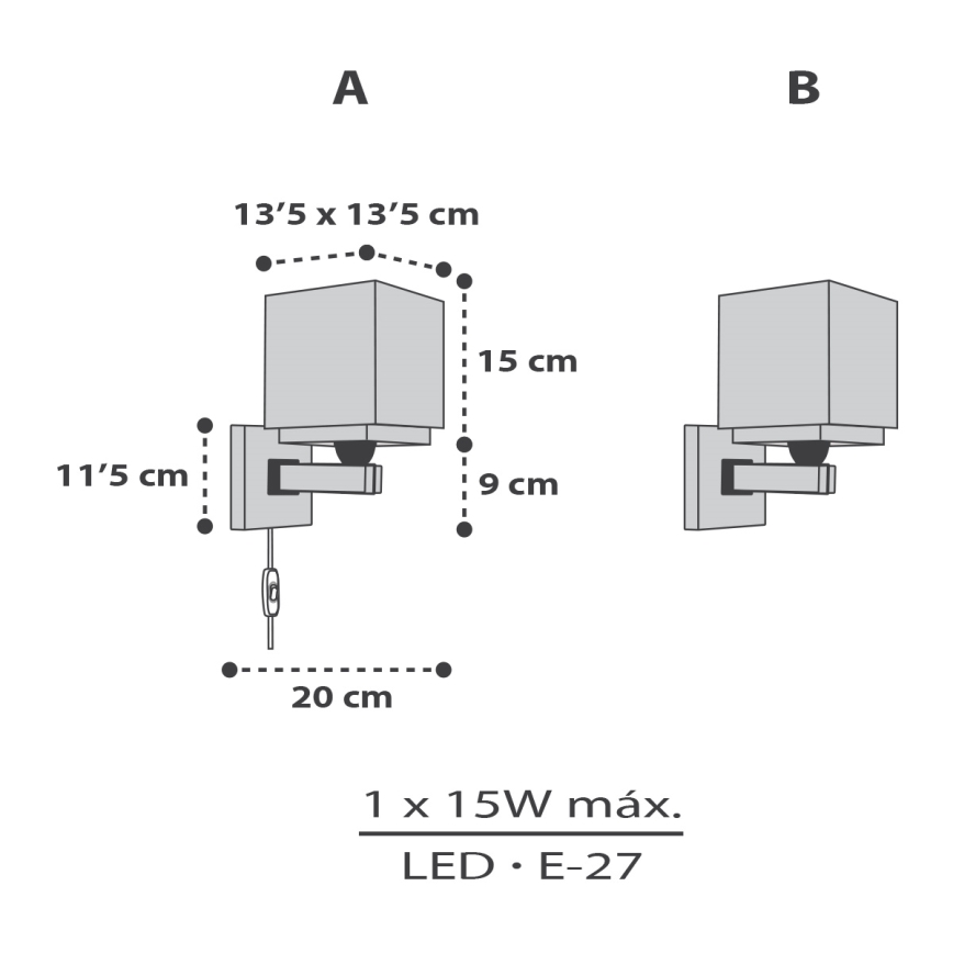 Dalber 63379 - Детский настенный светильник LITTLE PIXEL 1xE27/15W/230V