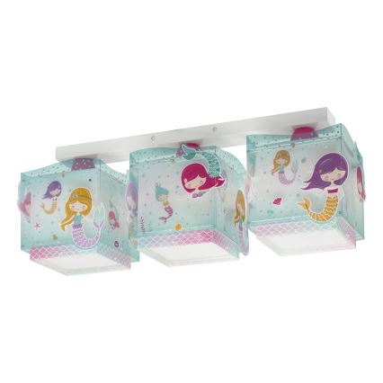 Dalber 63443 - Детский потолочный светильник MERMAIDS 3xE27/60W/230V