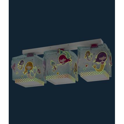 Dalber 63443 - Детский потолочный светильник MERMAIDS 3xE27/60W/230V