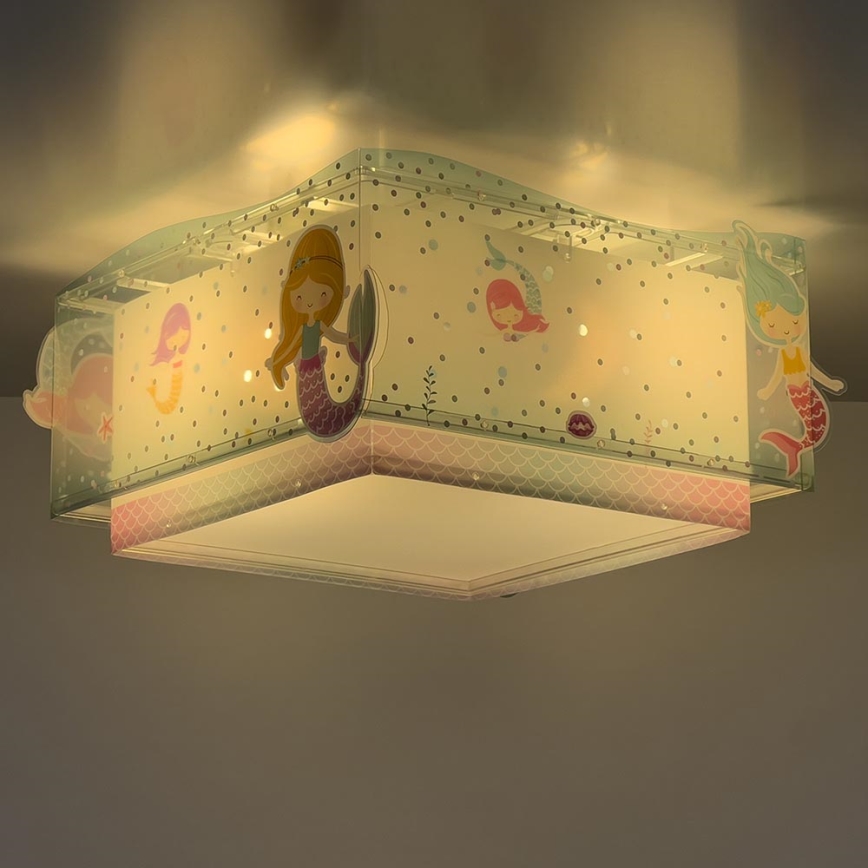 Dalber 63446 - Дитячий стельовий світильник MERMAIDS 2xE27/60W/230V