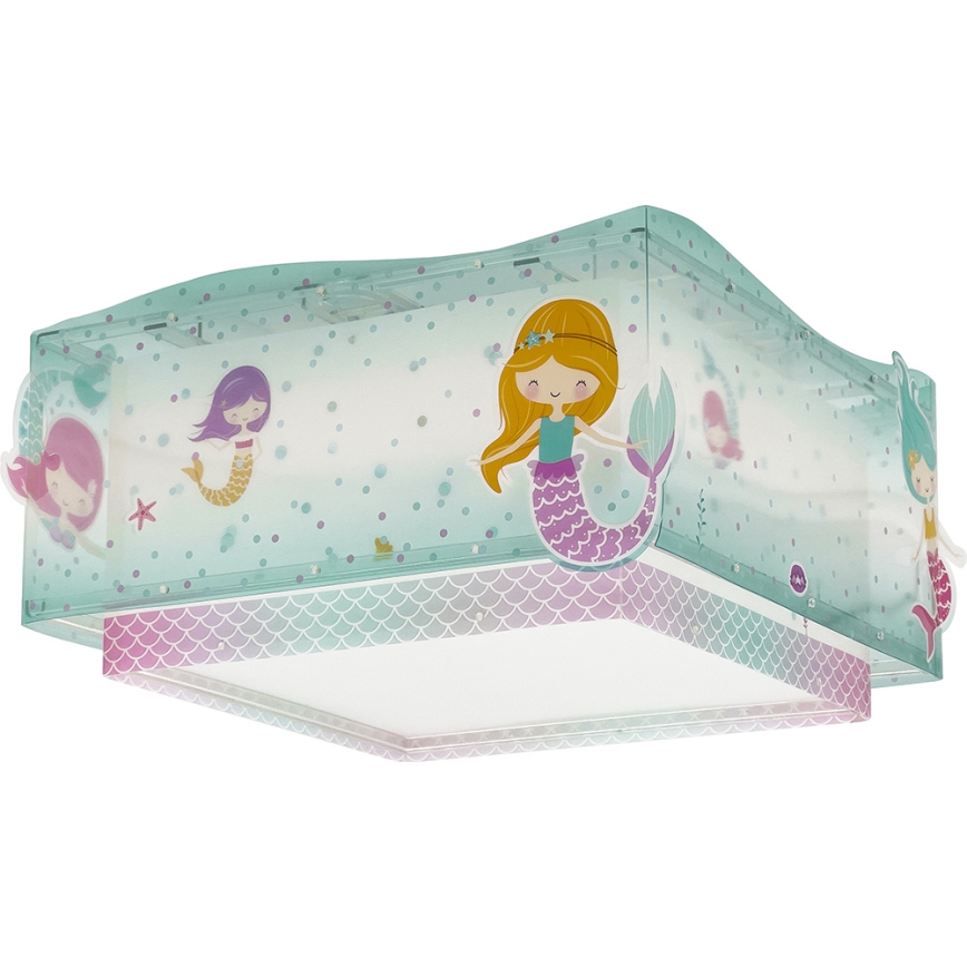 Dalber 63446 - Дитячий стельовий світильник MERMAIDS 2xE27/60W/230V