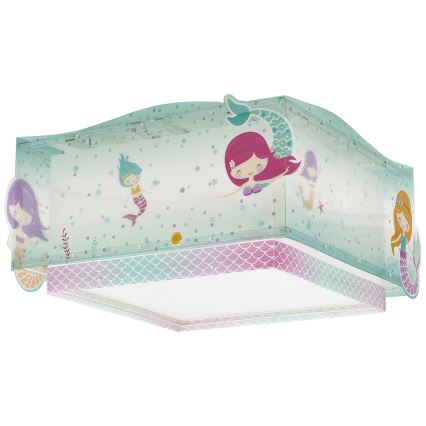 Dalber 63446 - Дитячий стельовий світильник MERMAIDS 2xE27/60W/230V